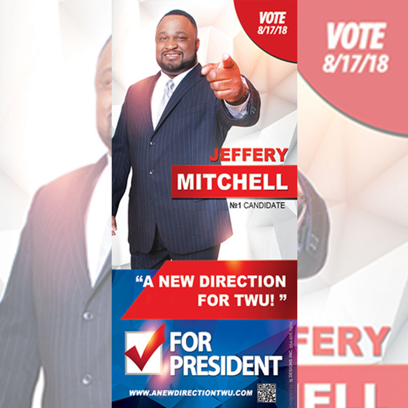 Copyright © 2018 | Jeff Mitchell Offers A New Direction For Transport Workers Union Local 291
| Powered by Barrett Information Technologies, Inc.